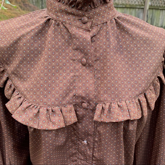 Vintage Chaus Boho Prairie Cottagecore Top Shirt - Picture 13 of 15